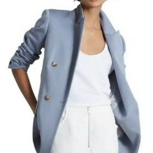 Nordstrom Reiss Jett Wool & Linen Blend Double Breasted Blazer